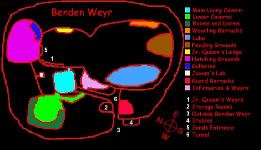 A map of Benden Weyr