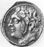 Coin showing Hadsrubal Barca, brother of 
Hannibal