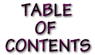 I Love You God.com ... The Table of Contents