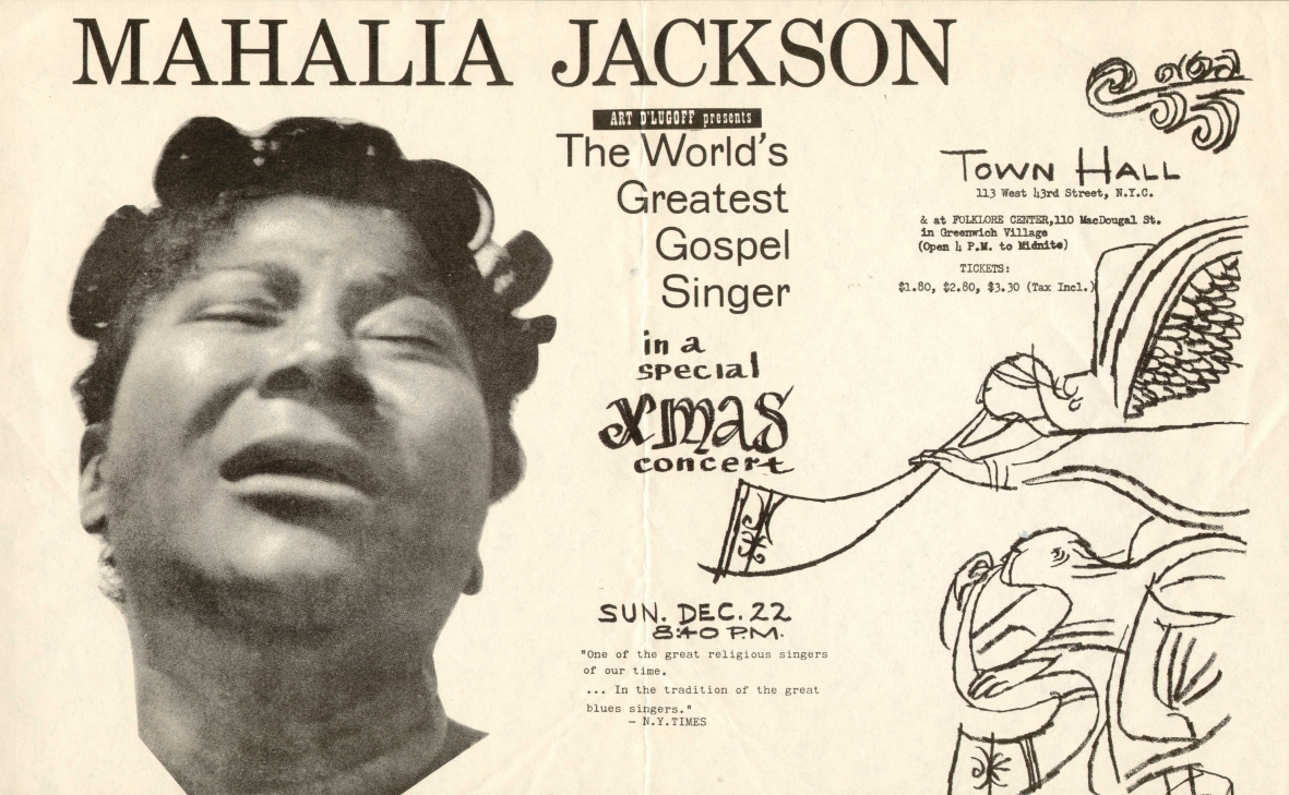 A Mahalia Jackson ad from the fifties (shortly after she moved from Apollo to Columbia records).