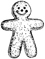 Gingerbread Man To Color