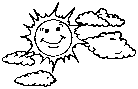 Sun and Clouds To Color