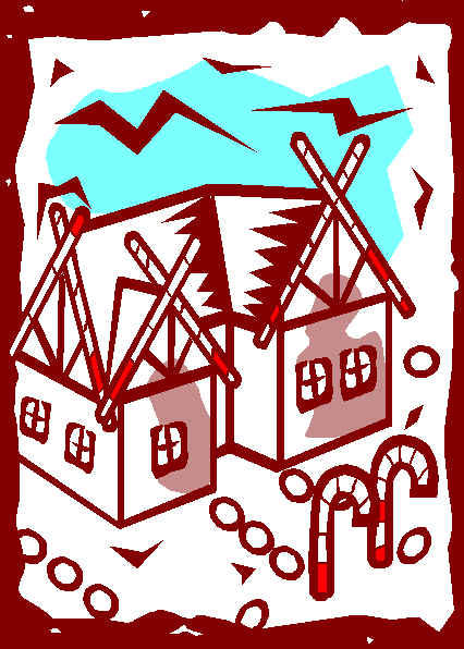A Gingerbread House to Color