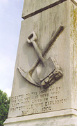 Leach Cemetery Monument. Click to read the inscription.