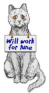 Cute cat has to work for 
tuna...