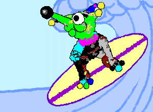 Lester Surfing