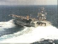 USS NIMITZ turns