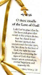 tag with quote for candle