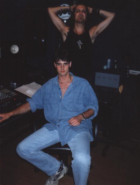 Me & Tyla at mixing desk - Spirit Studios