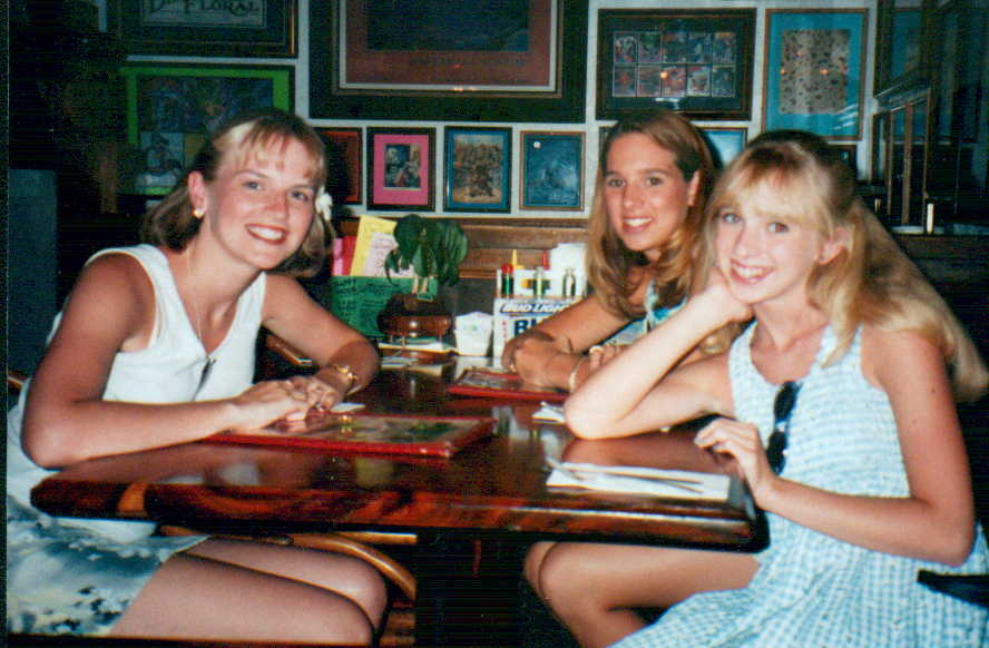 Me, Shari and Stacey in a restaraunt in Maui