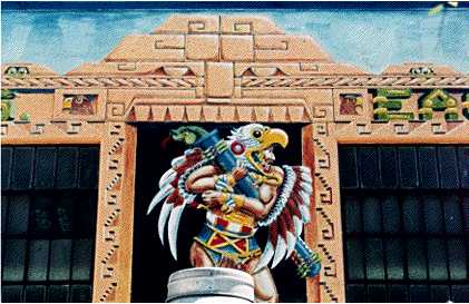 Mural Warrior mural  courtesy of Bell High School. Bell, CA