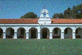 Chapel columnades, San Luis Rey Mission
