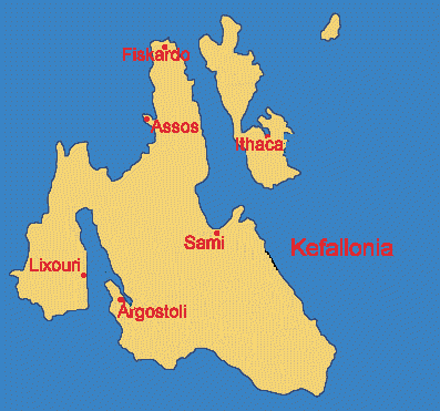 Kefallonia map