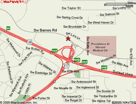 Map to 9755 SW Barnes Road