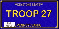 Troop 27 Plate