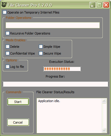 FileCleanerPro GUI sample.