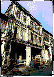 Old shophouses along the street