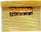Picture of sushi in bamboo mat