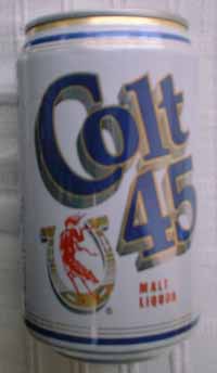10. Colt 45 Beer brewed and canned by Asia Brewery, Inc. Manila, Philippines under Licence from Colt Breweries of America.