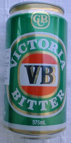 28. Victoria Bitter. This is a 375 ml Beer Can from Australia.