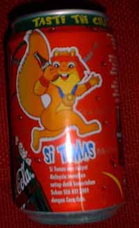 1. Coca-cola Can with Squirel (mascot) for the Sea Games held in Malaysia in 2001.