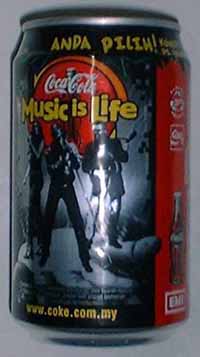 5. Coca-cola Can for Music Is Life Ticket Contest 2001.