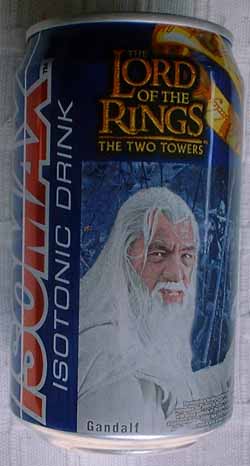 LOTR2. Lord Of The Ring Gandalf - Isomax Energy Drink Can from Malaysia.