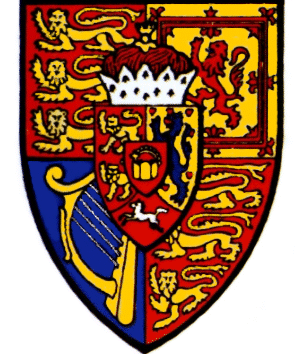 arms of the British sovereign 1801-14, with electoral cap on the inescutcheon