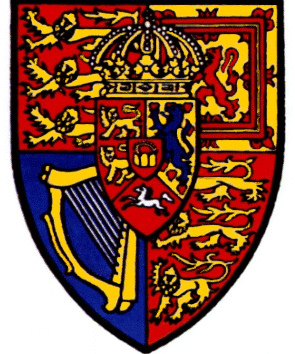 arms of the British sovereign 1814-37, with the crown of Hannover on the inescutcheon