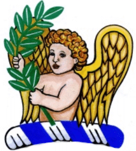 cherub crest of Warren Morris