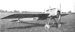 Fokker E.I (Eindecker). Flugzeugtyp, der von Boelcke, Bhme und von Richthofen geflogen wurde, 1916