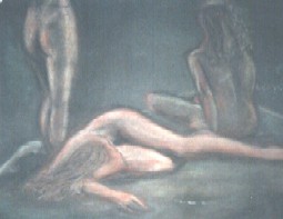 "3 Nudes" -  Pastel on Paper 1990