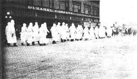 A Ku Klux Klan parade in Rapid City during the 1920's.