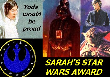 Sarah's Star Wars Award