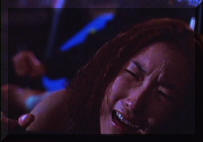 Yu-na scream in pain when the killer stab her on her feet