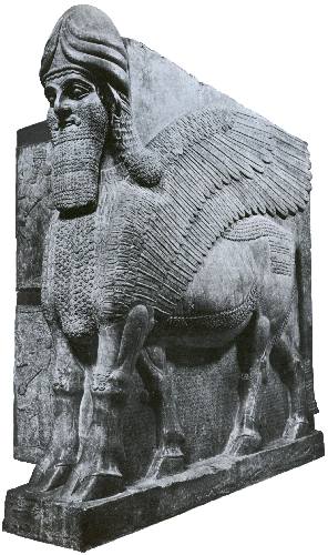 Mesopotamian winged man-headed bull