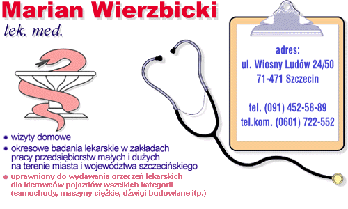 Marian Wierzbicki - praktyka lekarska