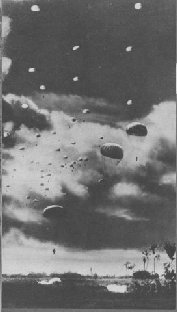 Japanese paratroopers over Menado, 1942