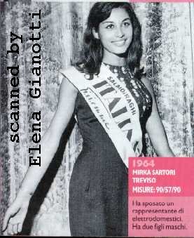 Mirka con la fascia di Miss Italia 1964