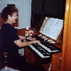 Dot playing the St Margaret's organ