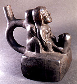 Childbirth. Moche' erotic vessel