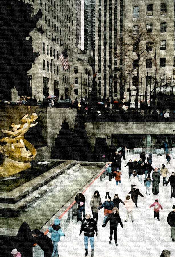 Rockefeller Plaza in December by Eric Yeung