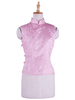 Silky Pink Plum Blossom Brocade Vest