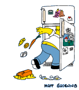 Homer in the fridge