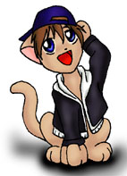 Omi is such a cute kitty, no da! He's always playing with the Duo kitty and getting in big trouble, nan no da!