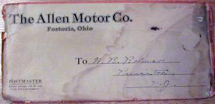1916 Allen Motor Car Folder, Front