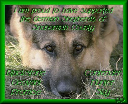 I supported the German Shepards in Snohomish County