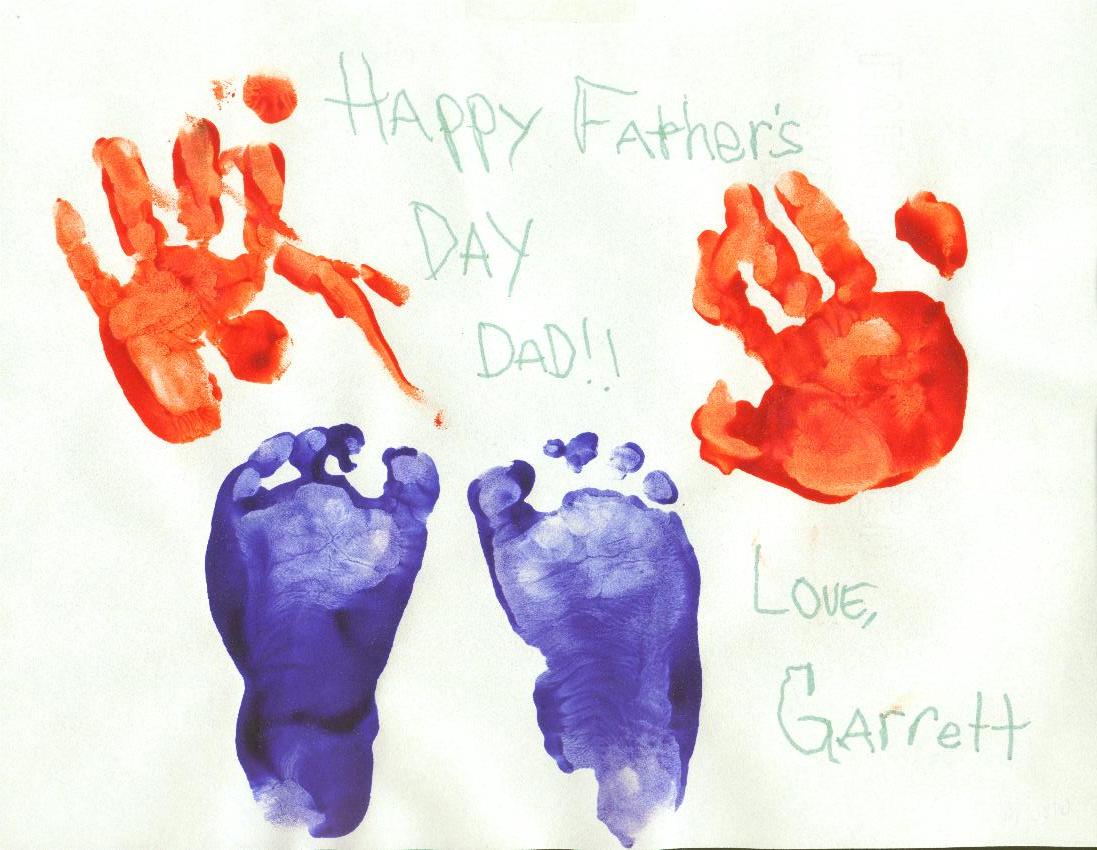 Fathers Day card from Garrett, and mommy