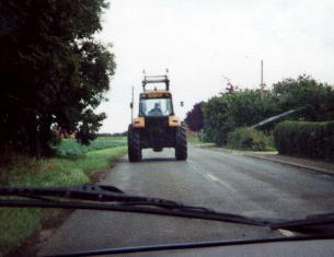 Confused tractor driver