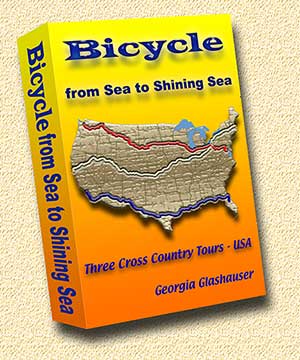 book,bicycle shining sea,cross country,bike tour,US,
		by,Georgia Glashauser